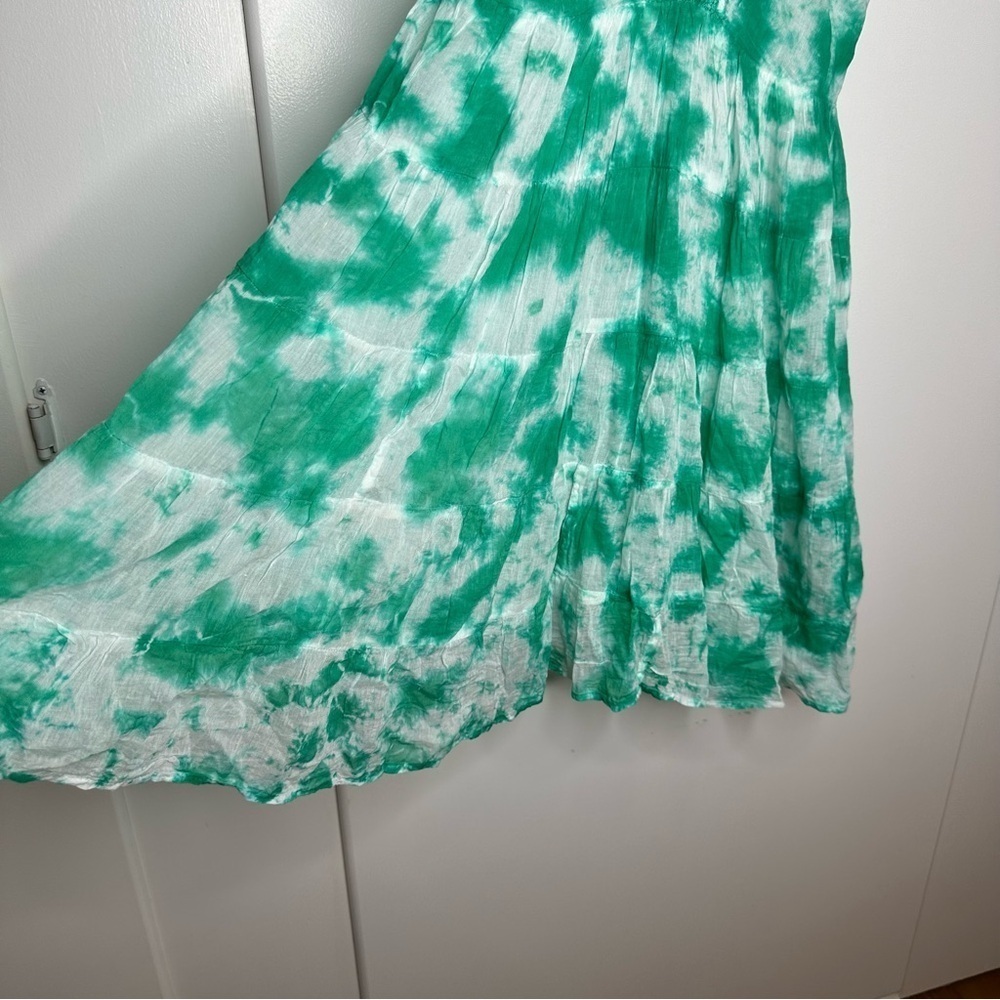 NWT RAGA X Anthropology Tie Dye Pintuck Babydoll Mini Dress Size Large - Picture 3 of 10